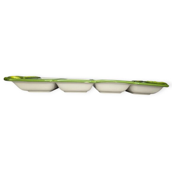 Certified International Judy Phipps Ceramic 4 Compartment Vegetable Platter - Picture 8 of 15